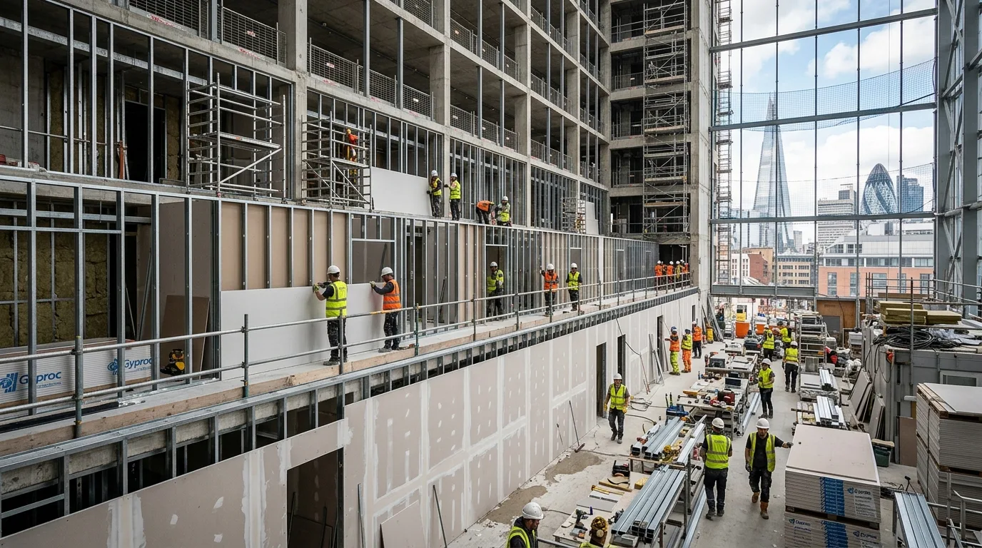 12-Floor Hotel Dry Lining